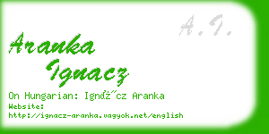 aranka ignacz business card